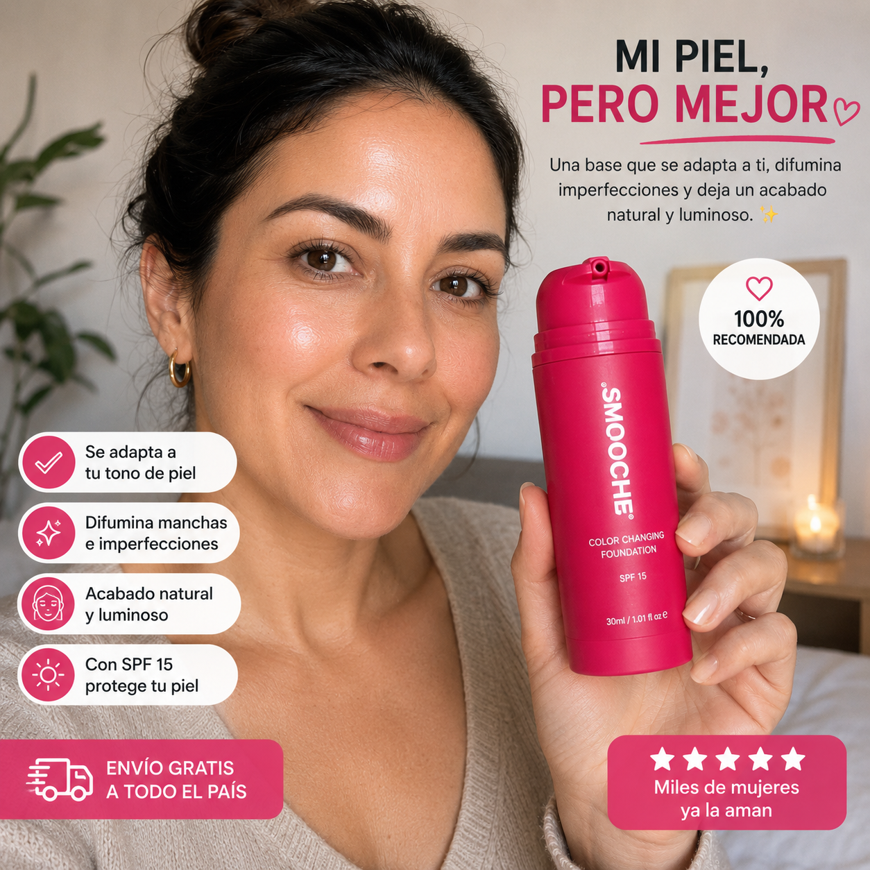 Base de Maquillaje Facial antienvejecimiento