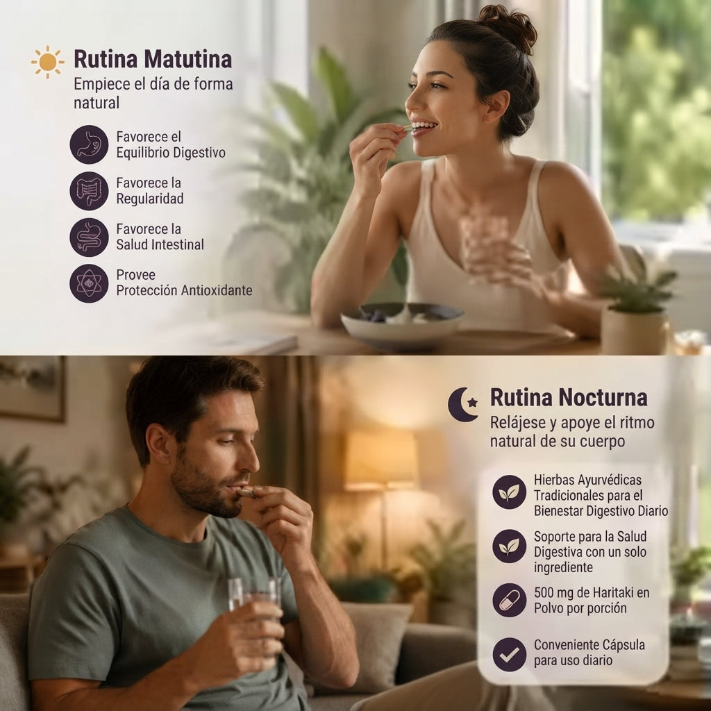 Cápsulas de Haritaki Apoyo al Equilibrio Digestivo y a la Salud Intestinal.