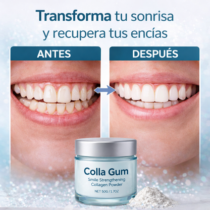 Polvo Dental de Colágeno para Blanquear los Dientes,
